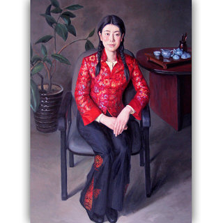 Vitalwalls Portrait Canvas Art Print On Pure Wooden Frame (Oriental-270-F-45)