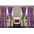 Shiv Shankar Handloom Crystal Leaf Purple Window Curtain(Set of 4)