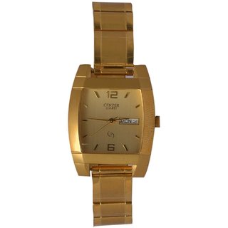 Cenzer Quartz Gold Analog Watch