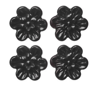 ClayArt Black Flower Shape Ceramic Cabinet/Draw Knob