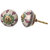ClayArt Round Floral Hand painted Ceramic Cabinet/Draw Knob