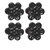 ClayArt Black Flower Shape Ceramic Cabinet/Draw Knob