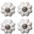 ClayArt Flower Shape White Ceramic Cabinet/Draw Knob