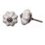 ClayArt Flower Shape White Ceramic Cabinet/Draw Knob