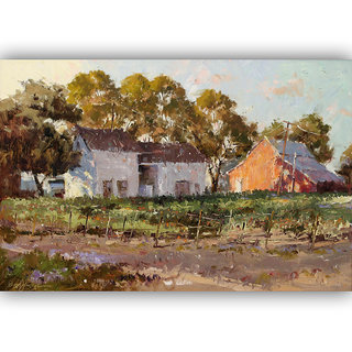 Vitalwalls Landscape Painting Canvas Art Print(Landscape-211-30Cm)
