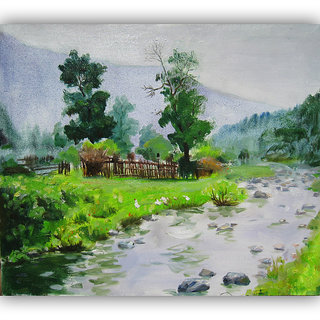 Vitalwalls Landscape Canvas Art Print On Wooden Frame (Landscape-219-F-45Cm)
