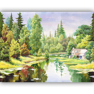 Vitalwalls Landscape Painting Canvas Art Print(Landscape-223-60Cm)