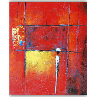Vitalwalls -Abstract Painting Premium Canvas Art Printon Pure Wooden Frame 60Cm (Abstract-558-F-60Cm)