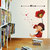Wall Stickers Wall Stickers Little Girl Sitting With Poppy Flowers