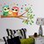 Pvc Big Eyed Cute Owl Family Wall Sticker (35X35 Inch)