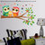 Pvc Big Eyed Cute Owl Family Wall Sticker (35X35 Inch)