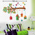 Walltola Pvc Nursery Colourful Bird House On A Branch Kids Wall Sticker (20X28 Inch)