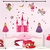 Pvc Girls Room Disney Princess And Castle Wall Sticker (51X39 Inch)
