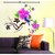 Eja Multicolor Other Floral Living Room Wall Sticker Design Blue Birds With Pink Flowers (65x70 Cm) (No of Pieces 1)
