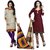 Drapes Multicolor Cotton Embroidered Salwar Suit Dress Material (Pack of 2) (Unstitched)