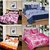 k decor set of 4 premium quality double bedsheet with 8 pillow covers (MJS-001)