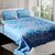 Akash Ganga Blue Cotton Double Bedsheet with 2 Pillow Covers (KMZ-001)