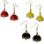 combo pack of 3 Handmade Paper Jewellery Quilled earrings Jhumka-Bali