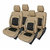 Hi Art Beige/Black Complete Set Leatherite Seat covers Tata Indica eV2