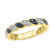 Radiant Bays Black And White Knot Ring in 18k Yellow Gold (Diamond Quality VS-GH)
