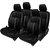 Hi Art Black/Silver Complete Set Leatherite Seat Covers for Maruti Alto K10