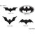 Set of 4 black Batman logo stickers for Cars / bikes / laptop