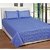 Akash Ganga Blue Cotton Double Bedsheet with 2 Pillow Covers (KK26)