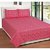 Akash Ganga Pink Cotton Double Bedsheet with 2 Pillow Covers (KK29) FRESH ARIVAL