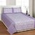 Akash Ganga Purple Cotton Double Bedsheet with 2 Pillow Covers (KK36)