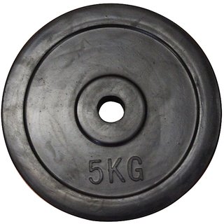 Body Maxx Spare Rubber Weight Plate 5 Kg X 1 Pc For Home Gym Exercises