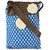 Pick Pocket Sling With Blue Prints And A Brown Flap Bag