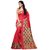 SuratTex Pink Silk Printed Saree With Blouse