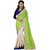 SuratTex Green Georgette Embroidered Saree With Blouse