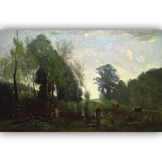 Vitalwalls Landscape Painting Canvas Art Print (Classical-026-45Cm)