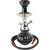JaipurCrafts Decorative Stylo 12 inch Glass, Iron Hookah (Black, Silver) with Imported Pipe