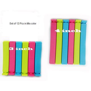 12pc combo plastic different bag clip