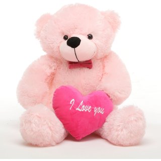 pink love teddy bear