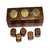 Heaven Decor Wooden Brown Dice Box With 5 Dice