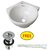 Belmonte Wall Hung / Table Top Wash Basin Little 13 Inch x 13 Inch - White