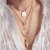 4 layer arrow design necklace pendant charm gold choker chain
