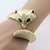 Gold Plated Metal Flirtatious Fox Bracelet Bangle Cuff Jewellry For Women