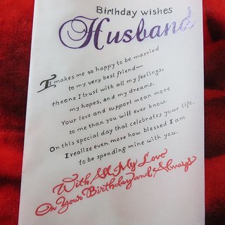 Handmade birthday store card for husband