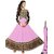 Vibes Womens  Georgette  Anarkali Style Unstich Dress Material (V327-10007Pink)