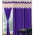 GeoNature ROYAL BLUE  Cream POLYESTER DOOR CURTAINS SET OF 2 (4X7 FEET)