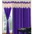 Purple Polyester Door Eyelet Unstitch Curtain 7 Feet (Combo Of 2)