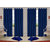 Shiv Shankar Handloom Crush Navy Blue Long Door Curtain (Set of 4)