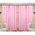 Shiv Shankar Handloom Crush Light Pink Long Door Curtain (Set of 4)