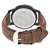 Evelyn Round Dial Brown Fabric Strap Quartz Watch For Men