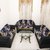 Fk Golden Blue Floral Velvet Sofa Slipcover