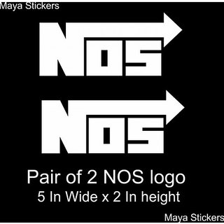 Pair of 2 NOS logo sticker / decal for bikes and cars. lowest price guaranteed